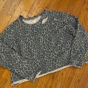 Leopard Print distressed Sweatshirt